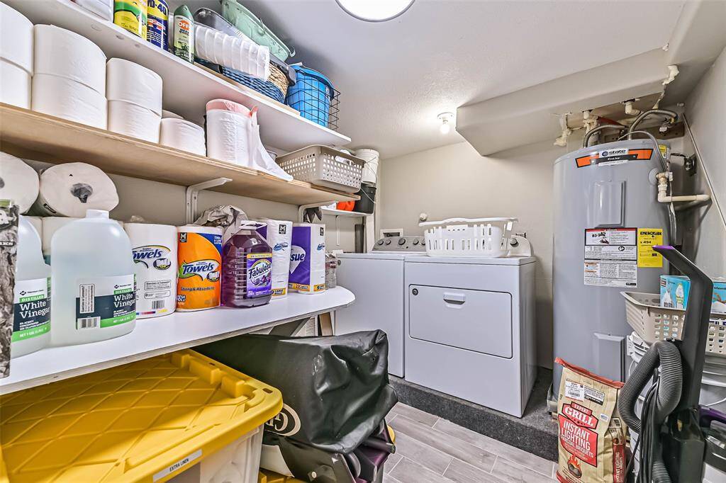 Storage and utility room on ground level with new 2025 water heater