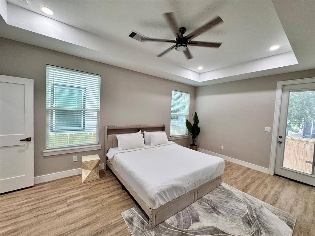 Primary Bedroom King Size bed & workspace