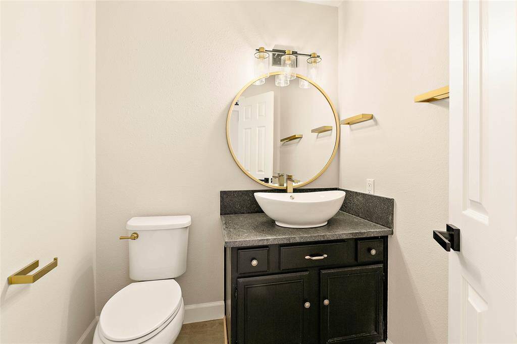 Stylish powder room for your guests!