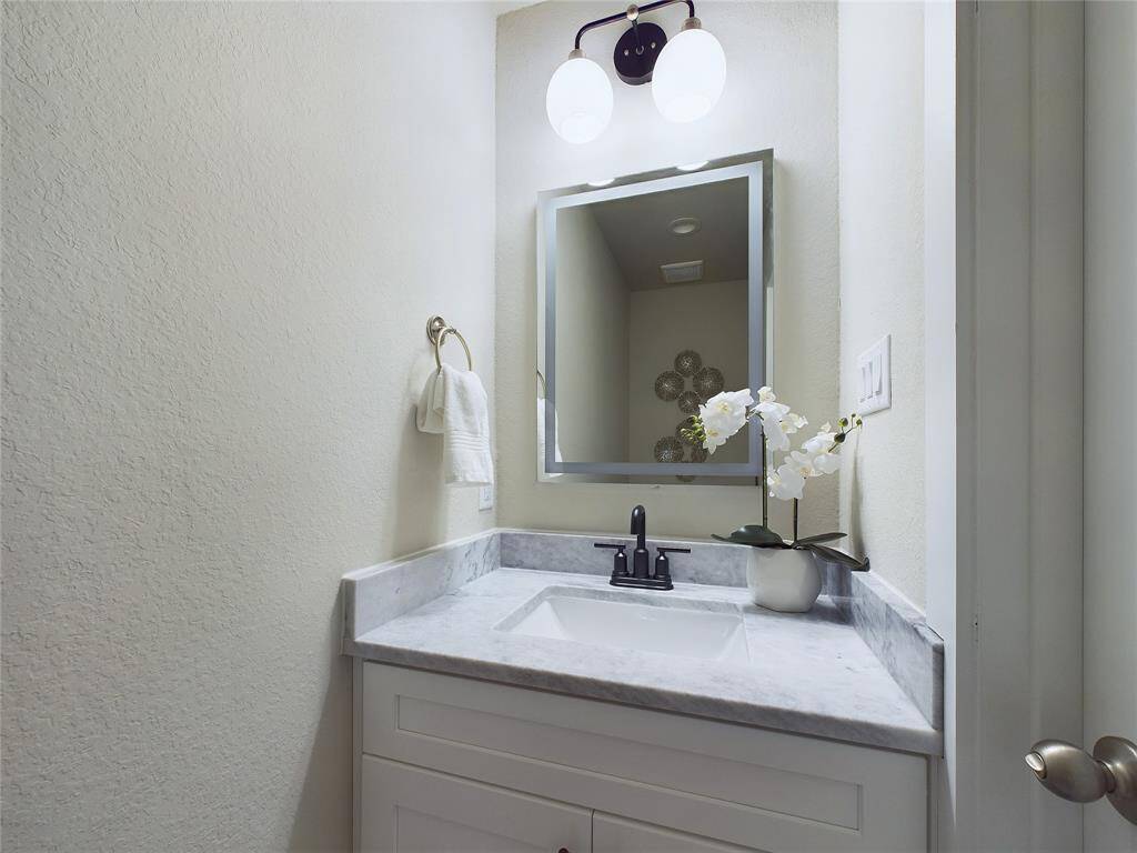 Half bath in the living area