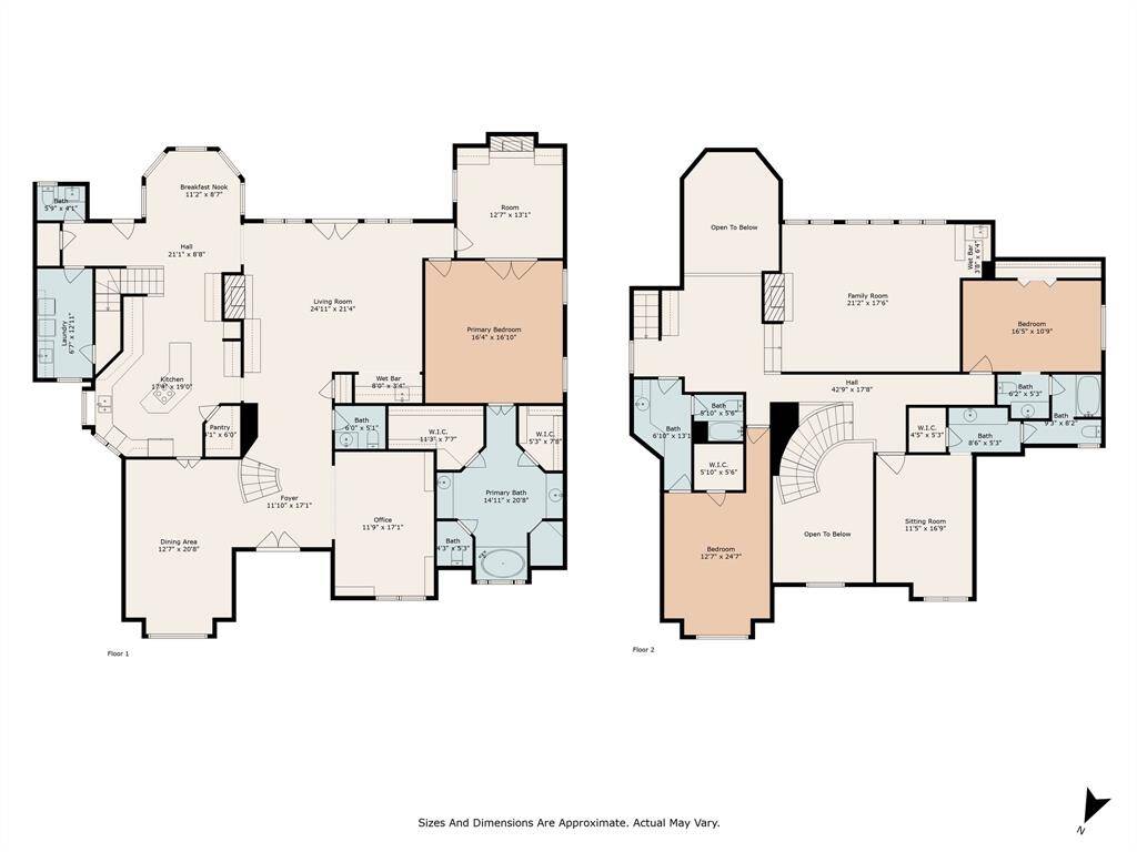 Full home floorplan included to showcase the thoughtfully designed layout, featuring dual staircases, generously sized rooms, and a seamless flow ideal for both daily living and entertaining.