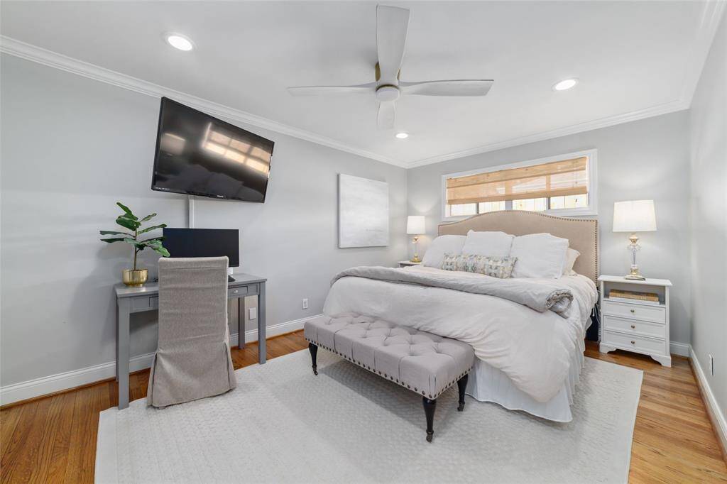 Your own private escape, the primary bedroom features a clean, modern layout and tons of natural light. Plenty of space for a king bed, a cozy chair, and all the peaceful energy you need.