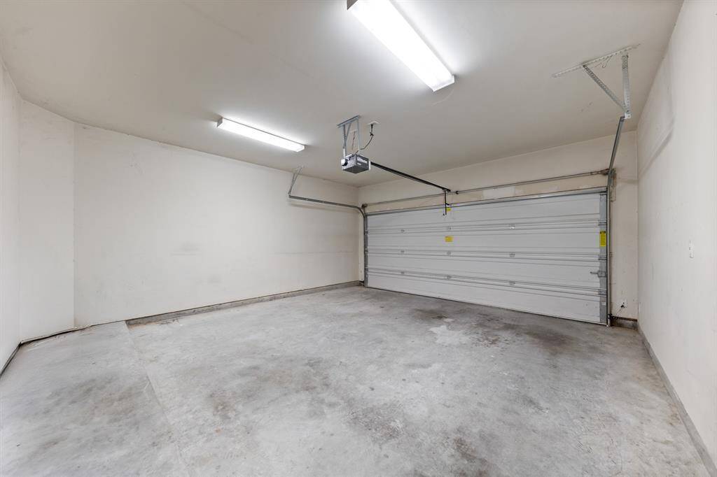 Garage for two vehicles.