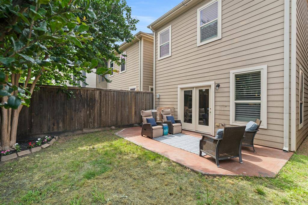 Backyard is private and all fenced.