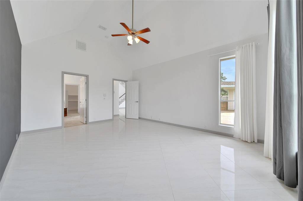Note the solid surface flooring that flows throughout the first floor for ease of maintenance and low-allergen living.