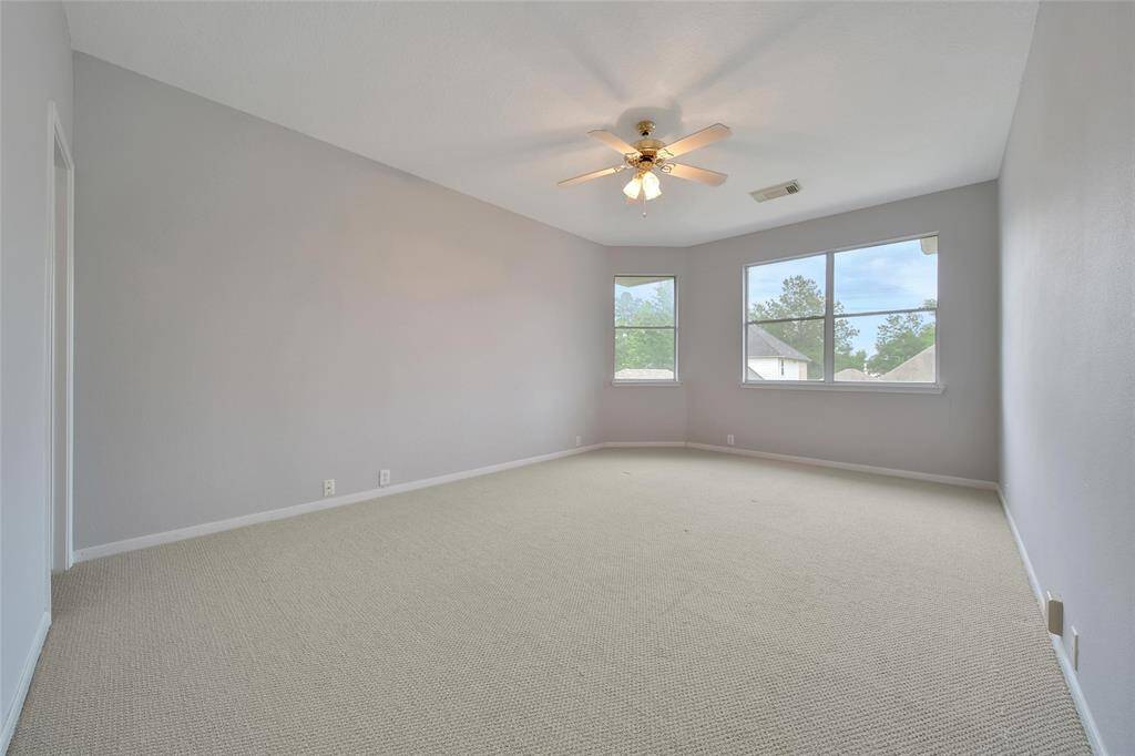The spacious game room offers a walk-in closet for storage and is a flexible space to meet your needs as a media room, gym, play room, etc.