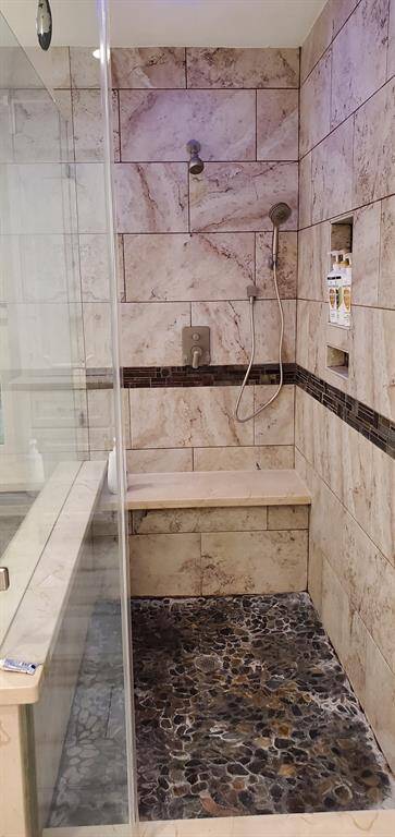 Walkin shower in primary bathroom