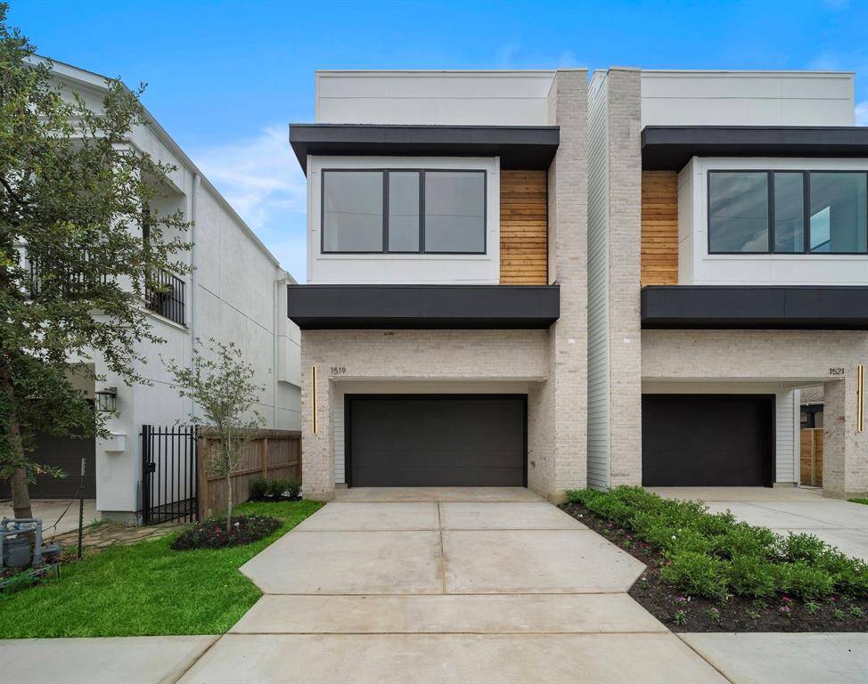 Sleek contemporary design with brick and wood accents, oversized windows, and elevated finishes, this stylish 3-bedroom, 2.5 bath new construction home in the Heights features an amazing oversized backyard! Last completed home available!