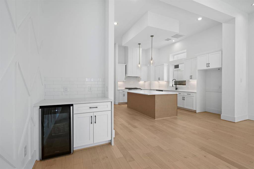 Close-up of convenient bar area. (Photo is of a previously completed home.)