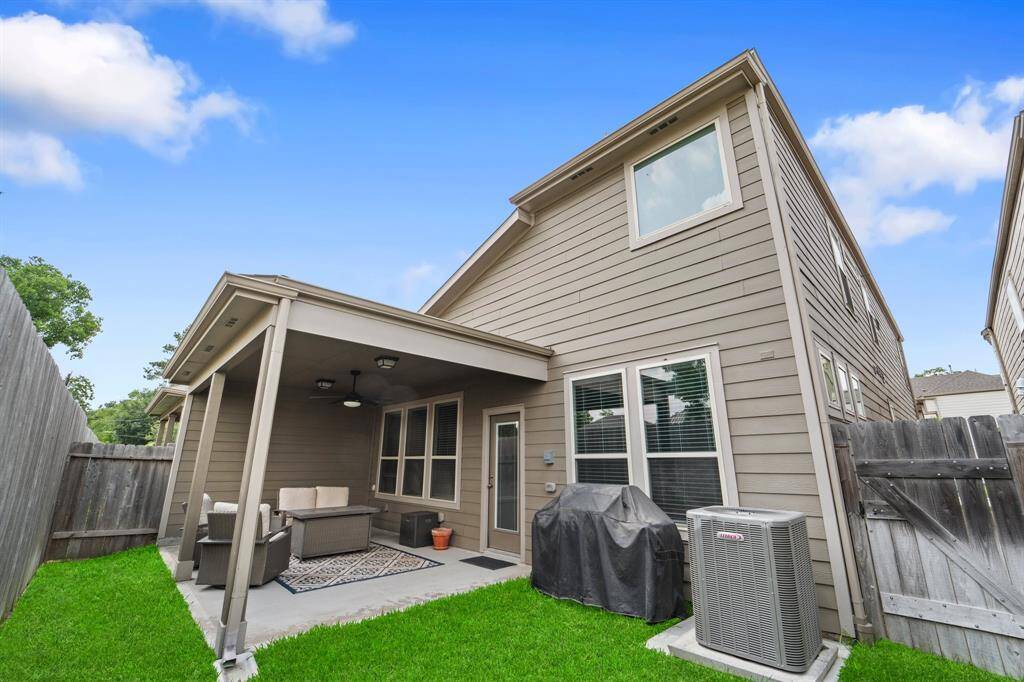 Fully fenced with no immediate rear neighbors and room to entertain, garden, or play.