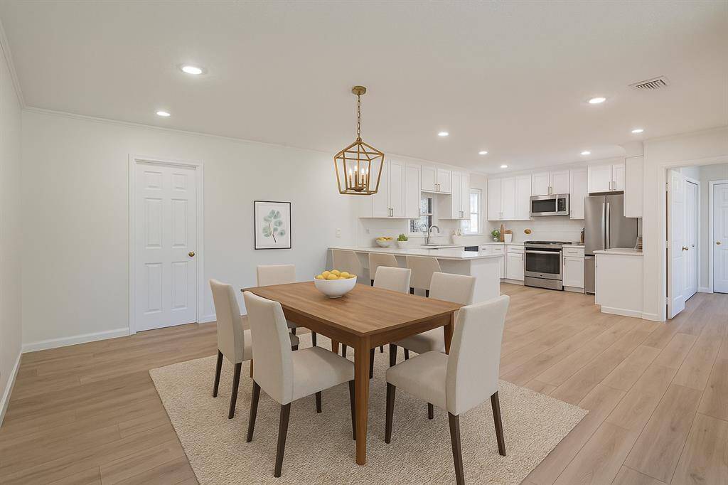 Virtually Staged Dining Room/Kitchen