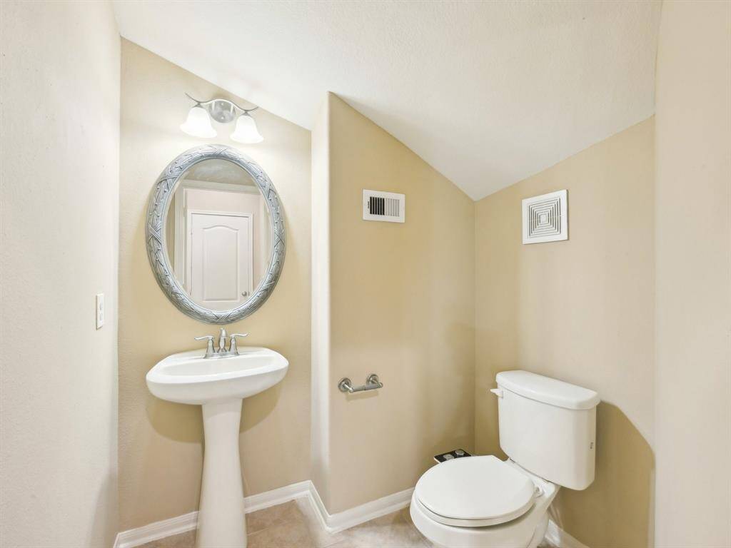 The half bath is great for guests.
