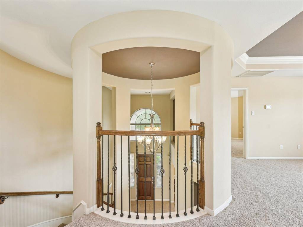 This is the view from the top of the stairs looking towards the front door.