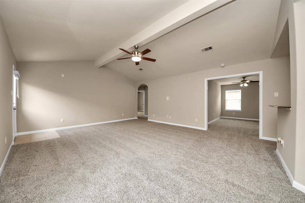 View of the living room and Home Office.