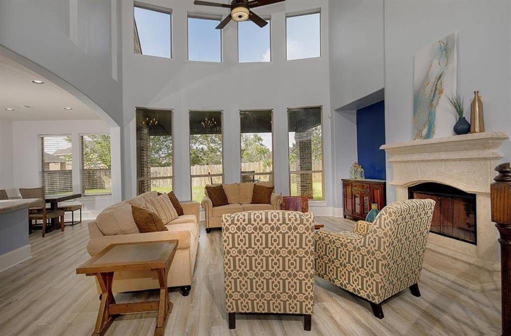 High ceilings allowing natural light.