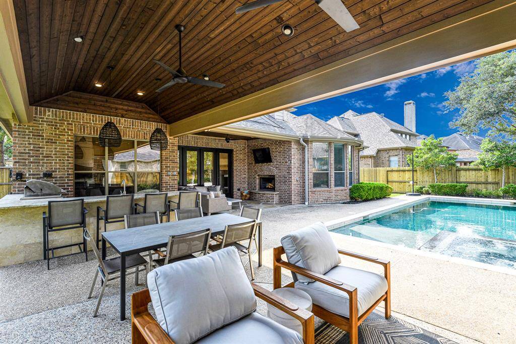 This backyard oasis is perfect for entertaining or just enjoying an afternoon with the family.