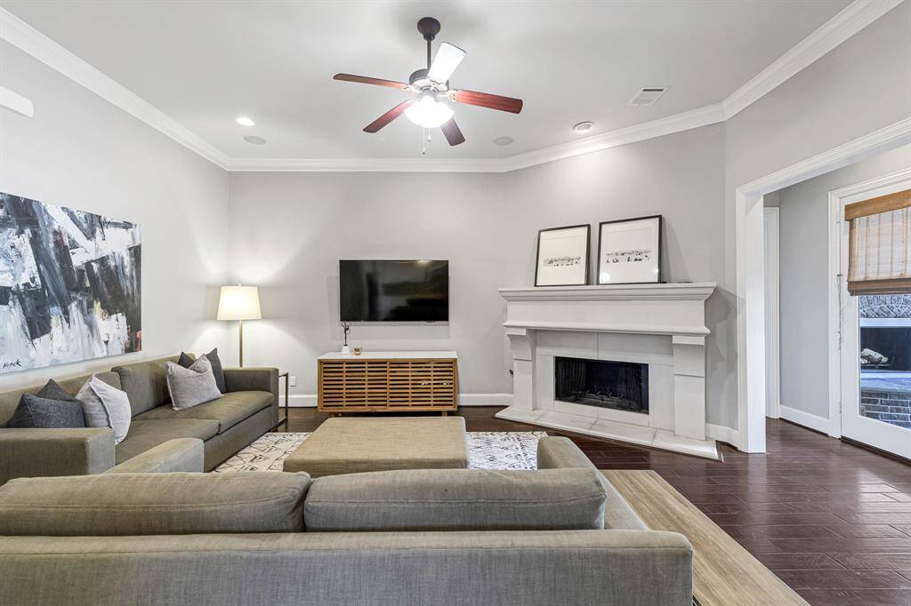 Here is view of the family room.  Spacious for two large couches with plenty of room to spare.