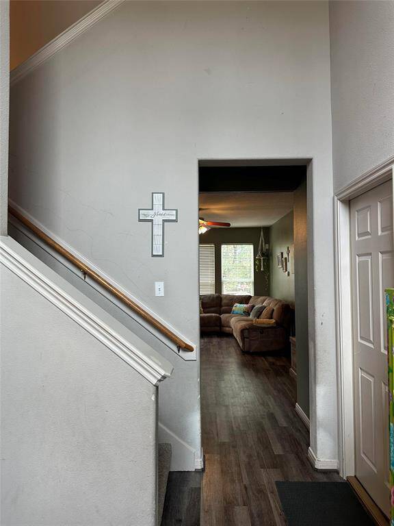 As you enter you see the soaring 2 story entrance hall.
