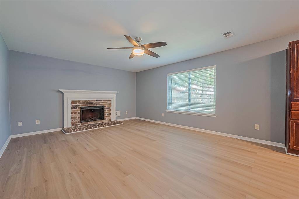 The living area has a gaslog fireplace for those chilly winter evenings.