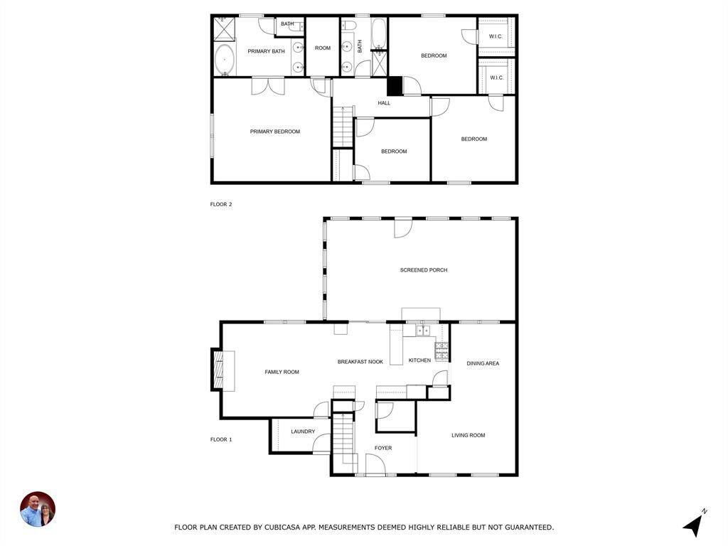 Floorplan of both upstairs and down.