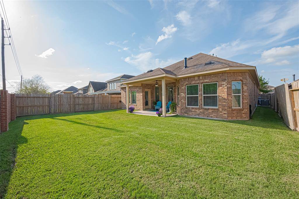 This expansive backyard offers a secure, fully fenced space providing privacy for the family.