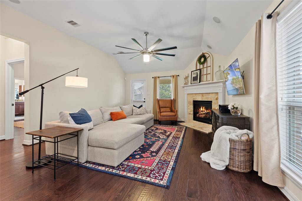 Come home and put your feet up in front of this cozy fireplace on cool evenings.