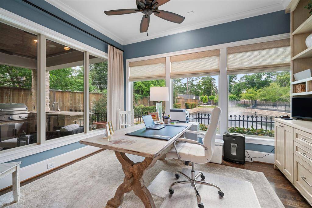 OFFICE/FLEX SPACE - Separate room currently being used as an office.  Beautiful windows with gorgeous view of the pond and fountain.