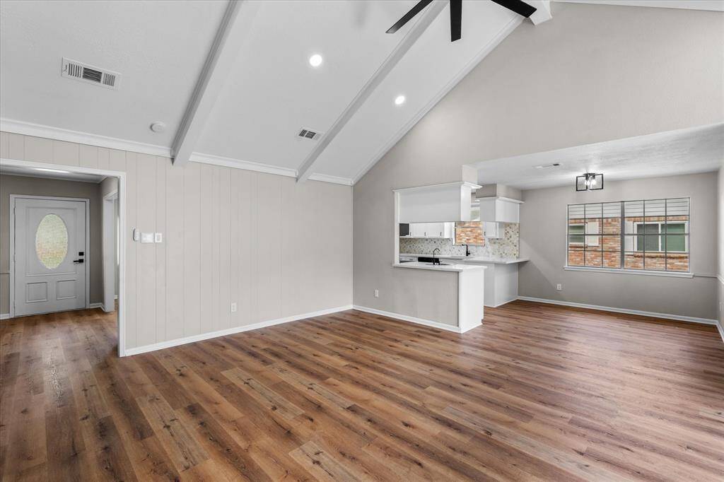 Another view from the living room into the kitchenette/dining room