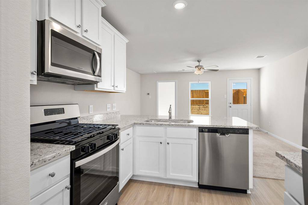 Stainless-steel appliances, all included.