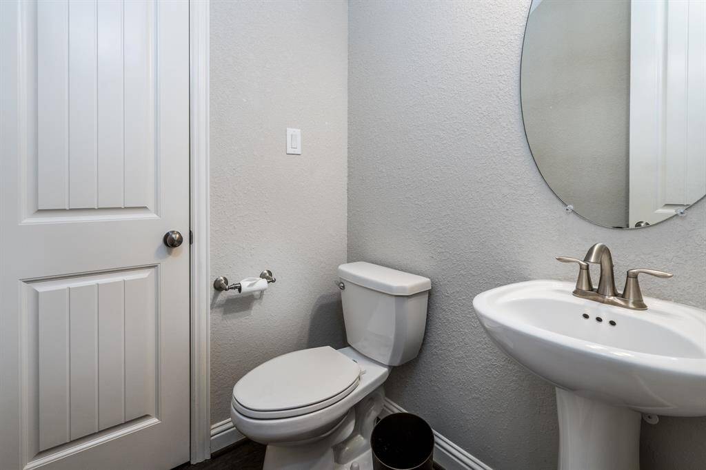 Nearby half bath for guests.