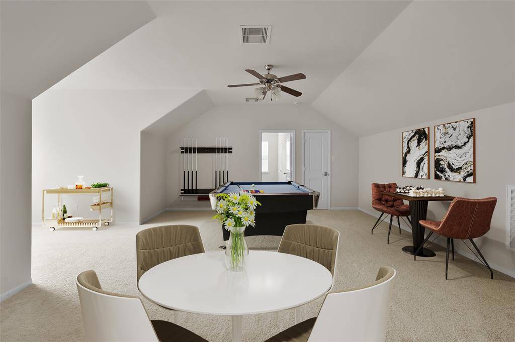 Breakfast dining area virtually staged