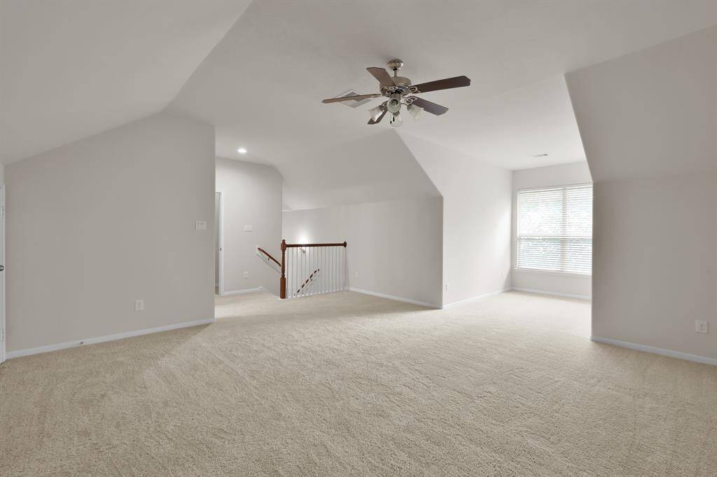Reverse view of upstairs game room