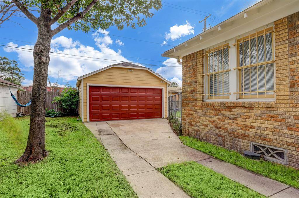 There is a two car garage and long driveway for extra parking.