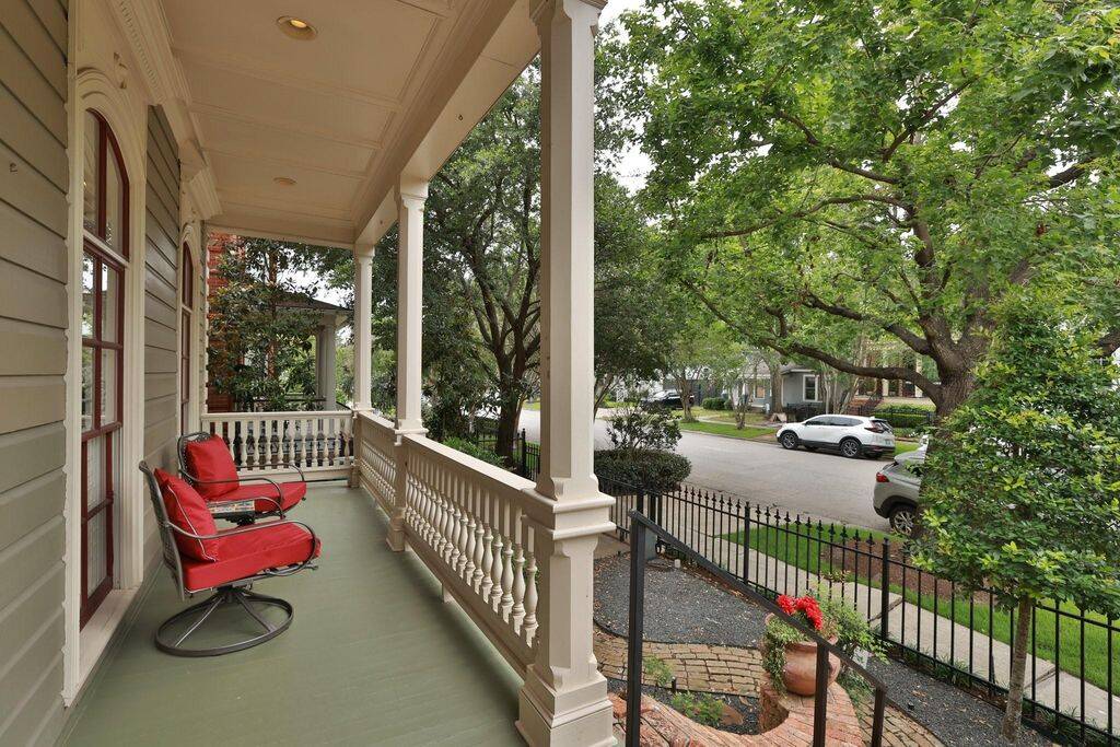 Enjoy the view from the first floor porch as neighbors stroll by on the sidewalks.