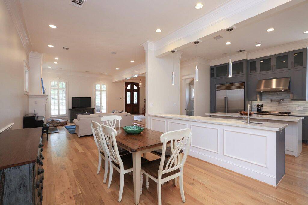 Living room is open to the living room and the kitchen, a great plan for gatherings of family and friends.