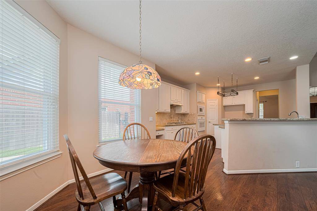 The breakfast room offers an ideal place to gather in the mornings or casually in the evenings.