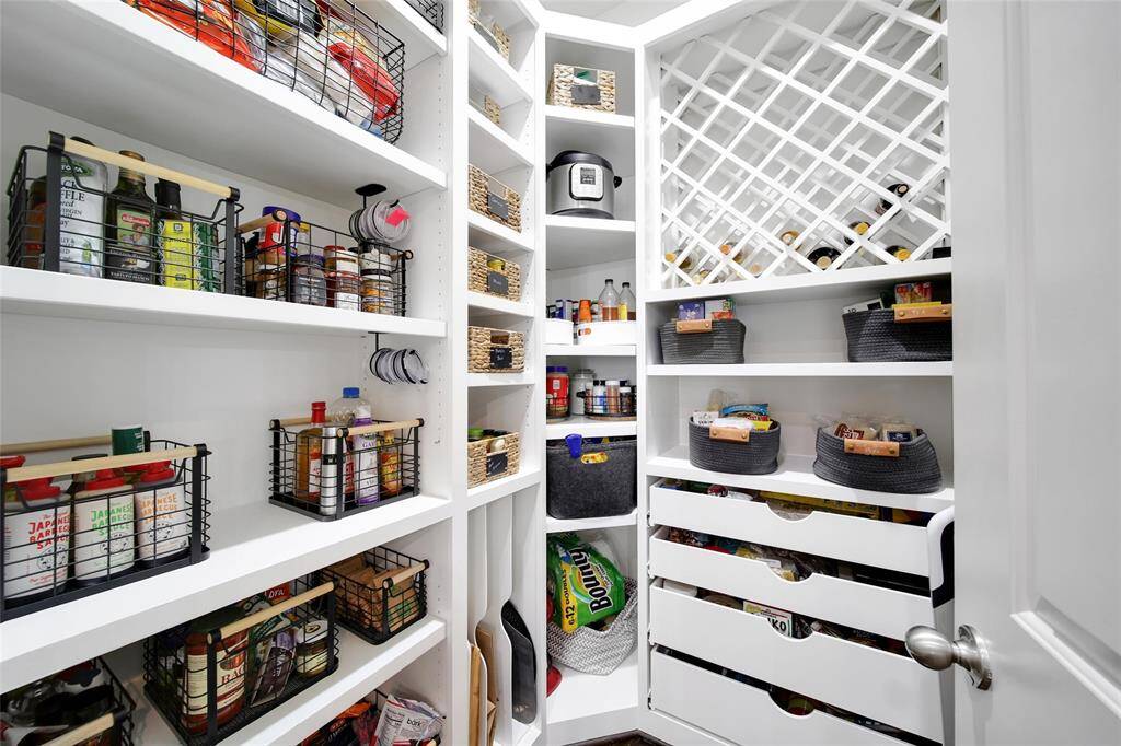 Pantry was re-designed to allow for custom cabinetry.