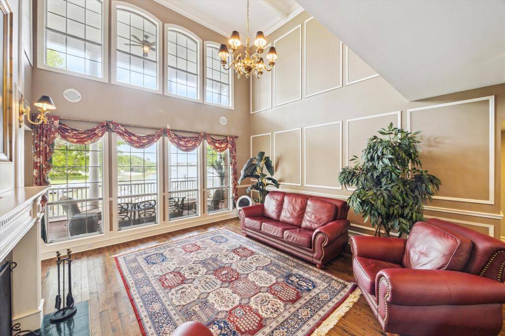 One of two large living rooms... with two story ceiling.  Look at that waterview!