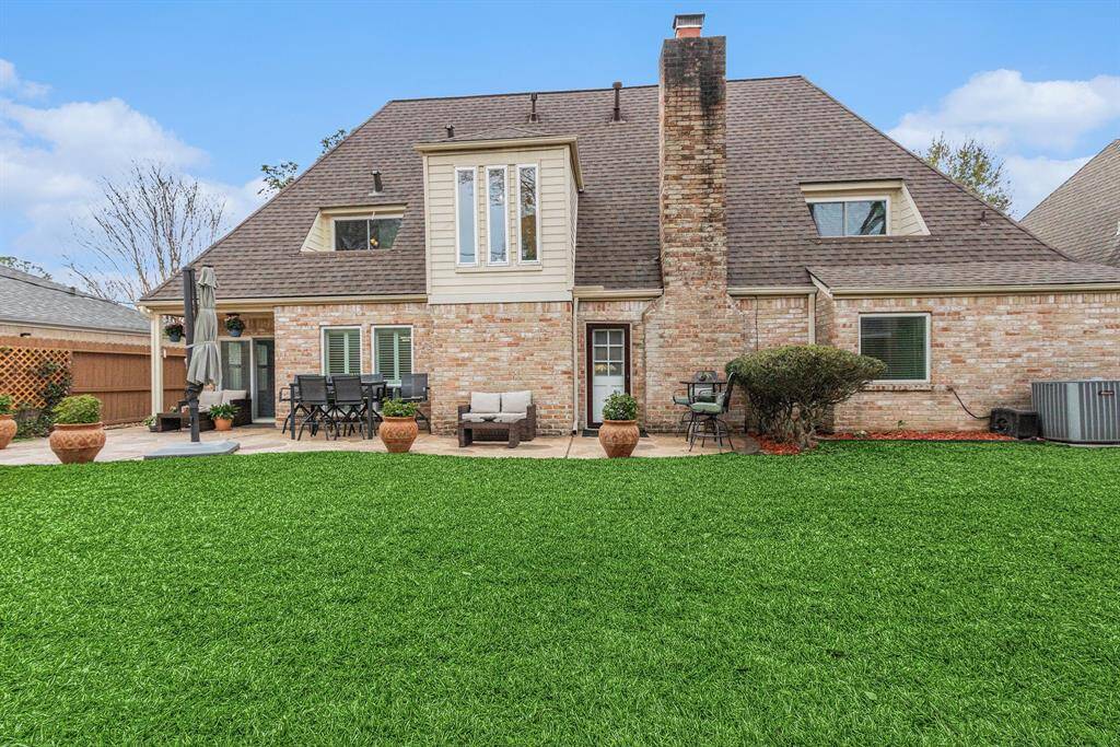 Spacious backyard invites you to enjoy outdoor living all year. Nicely landscaped patio and yard is accessible from the breakfast room and the living area. New roof March 2025.