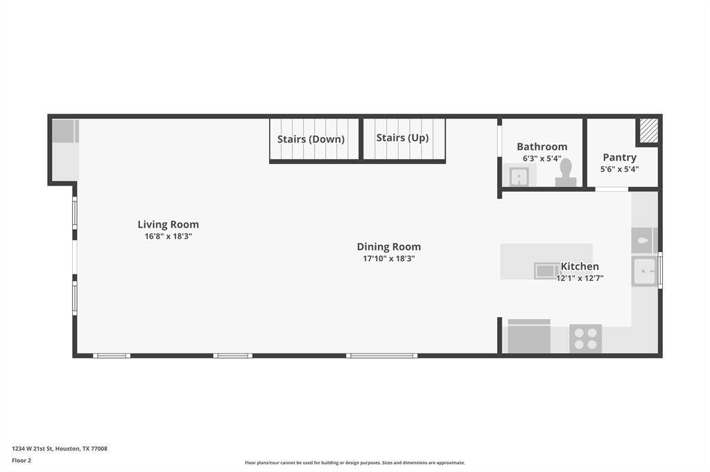 Second floor - all measurements are approx.