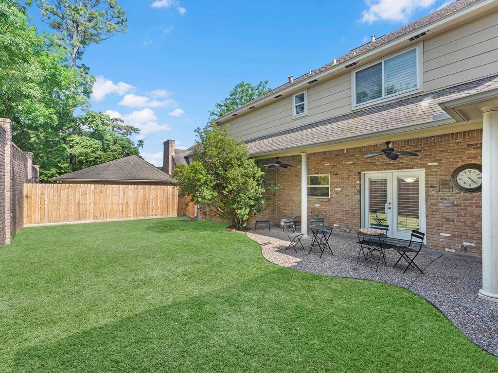 The backyard is a great size for pets, family and friends!