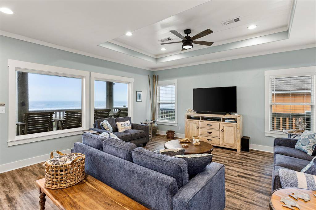 Enjoy the Gulf views from your seat on the couch