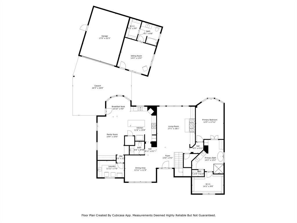 Floor plan - Frist floor and garage apartment.
