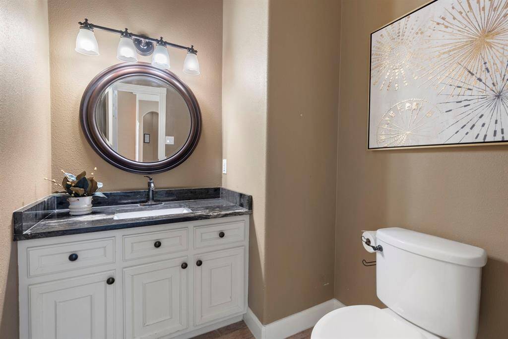 For the convenience of your guests, there is a powder room on the main floor.