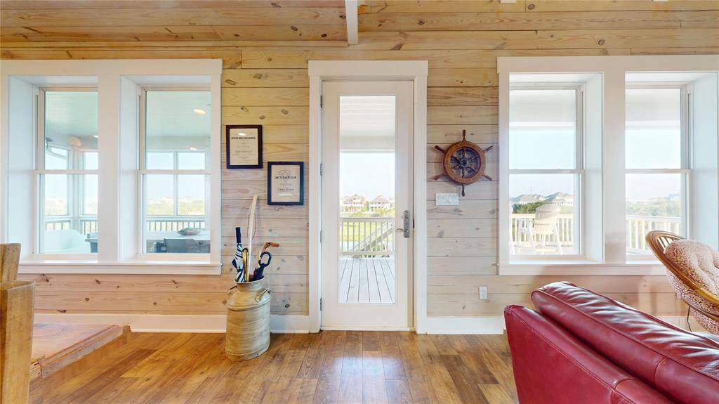 So much natural light! Entryway from the deck