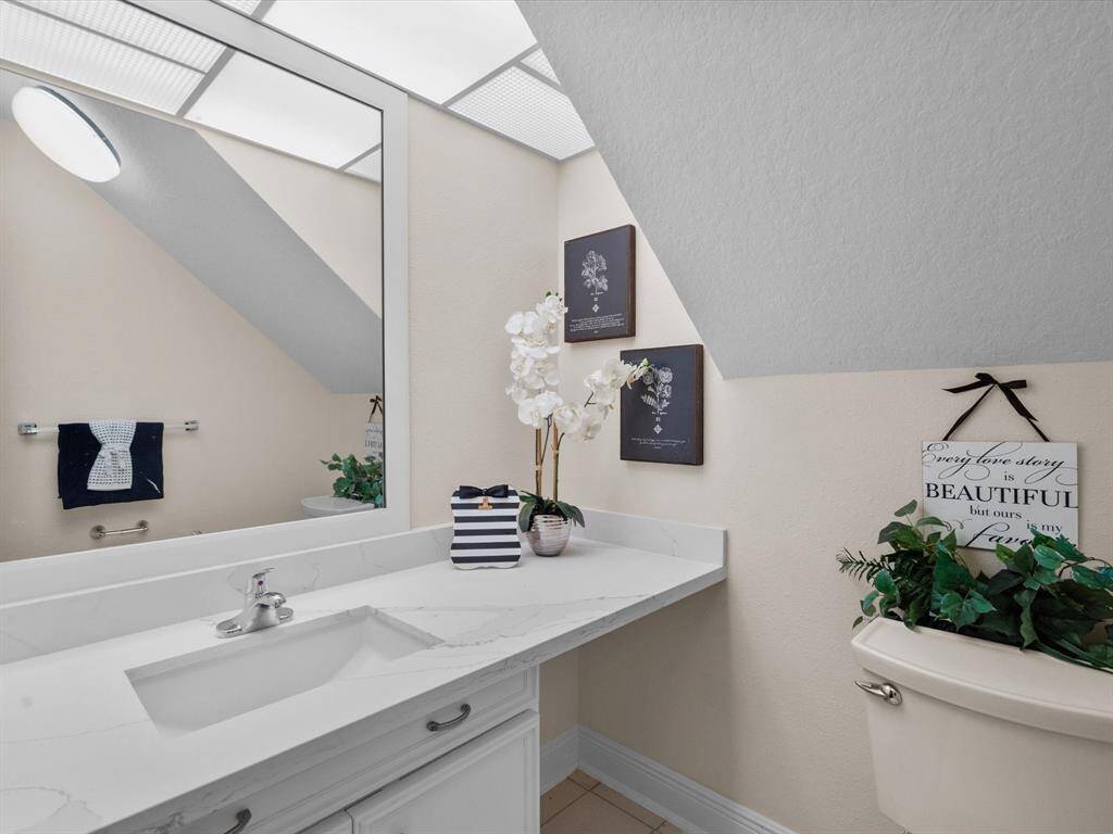 Half bath & guest Bath with designer lighting