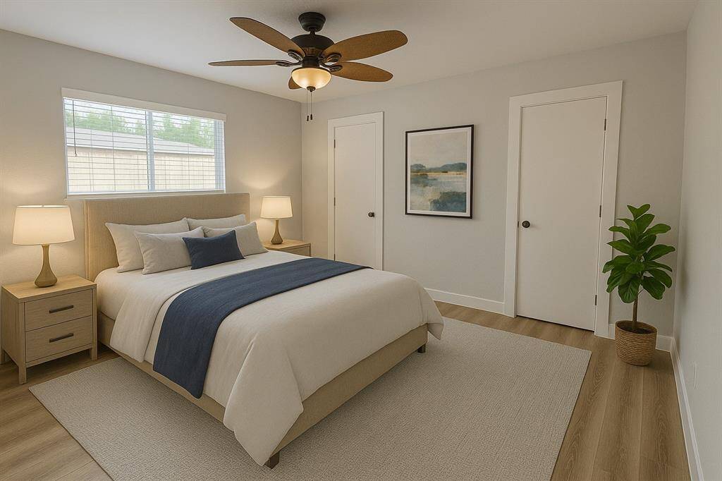 Virtually staged guest bedroom 2.