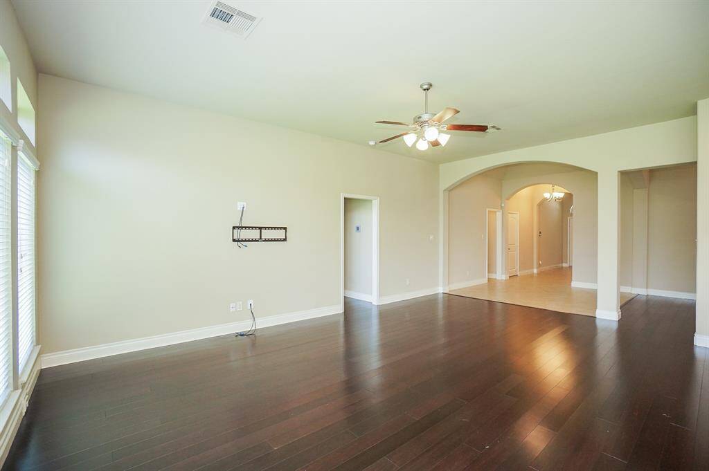 Here's the view from the windows in your living area, straight through to your main entry hallway.