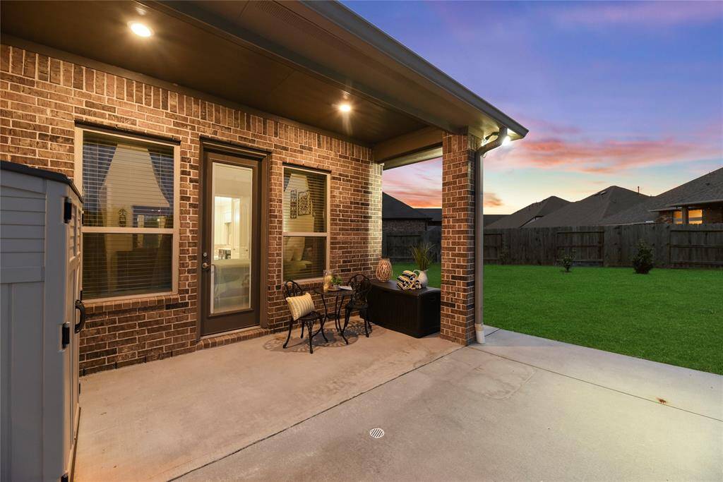 There are 2 covered patios-this is right off the primary bedroom! A great place to enjoy your morning coffee!
