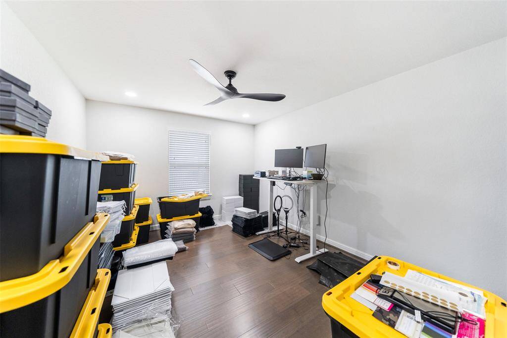 This 5th bedroom is next to  a hidden closet that’s absolutely massive—perfect for extra storage or a secret hideaway